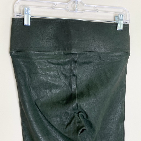 SPRWMN Leather Ankle Leggings (Sz M) 100% Lambskin High Rise Emerald Green - Picture 9 of 16